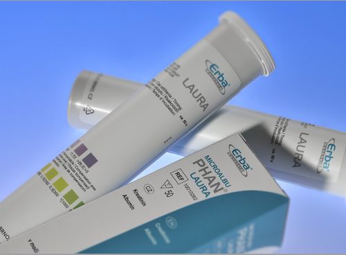 Tira de prueba de diabetes - MicroalbuPHAN® - Erba Lachema - de albúmina / de creatinina / de microalbuminuria