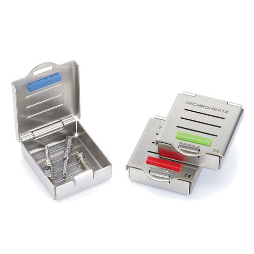 Cassette de esterilización para instrumental dental - 182040 - NICHROMINOX - de acero inoxidable / de silicona