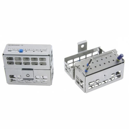Cassette de esterilización para instrumental dental - 182251 - NICHROMINOX - perforado / de acero inoxidable