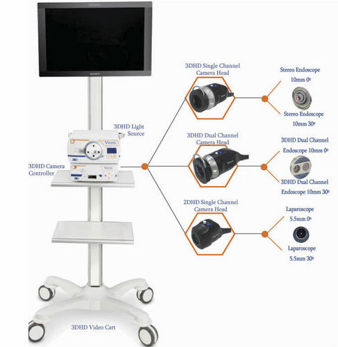 Cabezal de cámara para endoscopio - 3DHD - Viking Systems - digital / 3D / HD