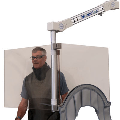 Pantalla de radioprotección rayos X - The Barricade™ - AADCO Medical - de techo / 0,50 mm