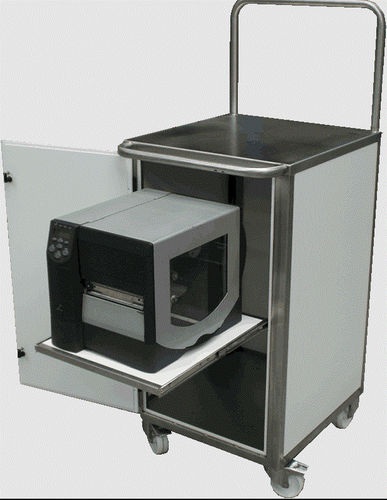 Estación de trabajo informática médica - MOBINOX - LM Realisations - de altura regulable / móvil / impermeable