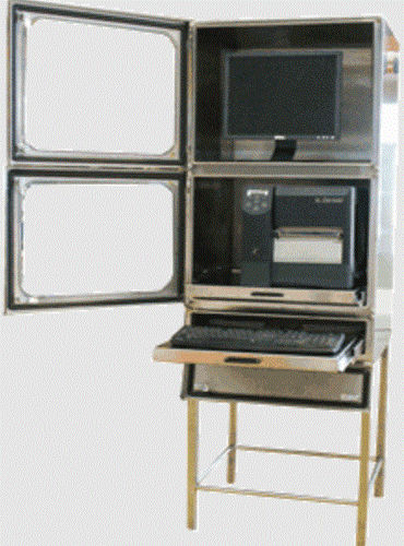 Estación de trabajo informática médica - MU3 Inox - LM Realisations - impermeable