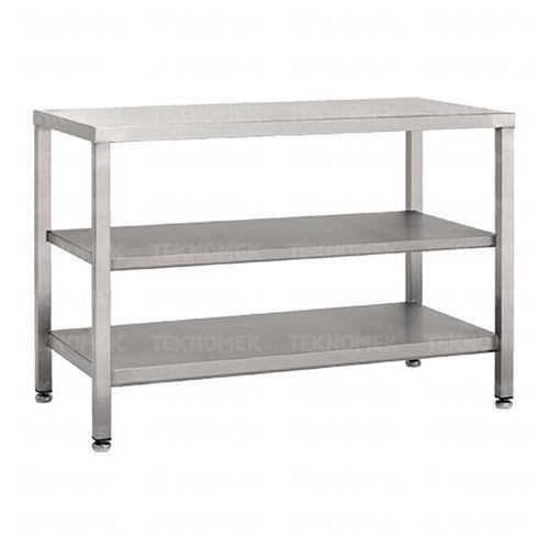 Mesa de trabajo - RTSSU Series - TEKNOMEK - rectangular / fija / de acero inoxidable