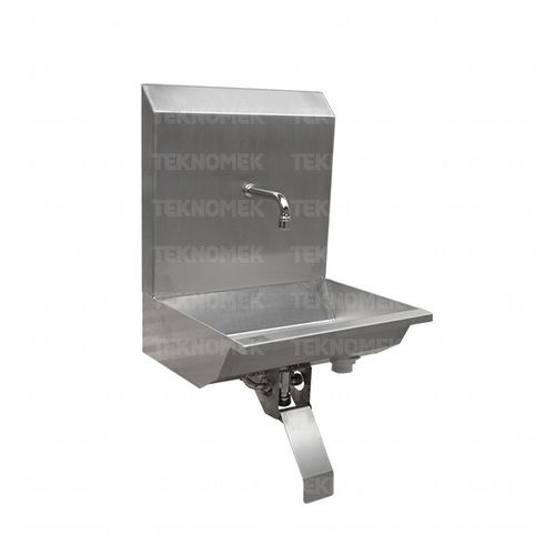 Fregadero médico - WTN010EX series - TEKNOMEK - 1 estación / de acero inoxidable / de pared