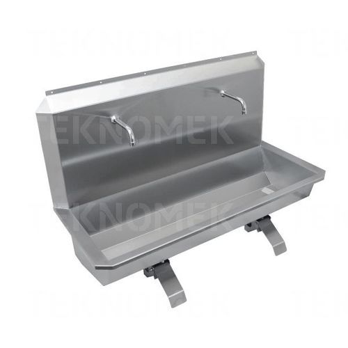 Fregadero médico - SWT0020 series - TEKNOMEK - de laboratorio / 2 estaciones / de acero inoxidable