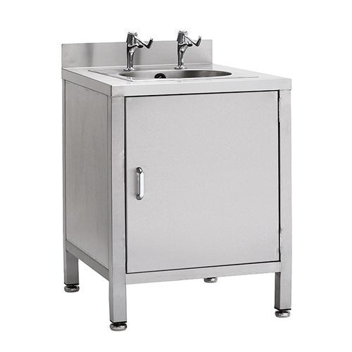 Fregadero de laboratorio - WSHS-IS1D60x60 - TEKNOMEK - 1 estación / de acero inoxidable / en mueble