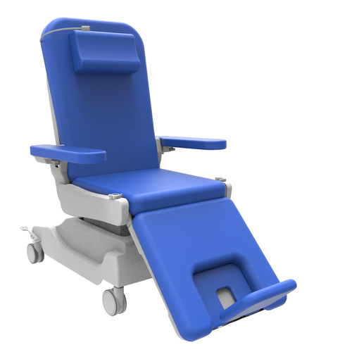 Sillón para extracción de sangre eléctrico - PY-YD-410 - Nanning Passion Medical Equipment - de 3 secciones / con ruedas / de altura variable