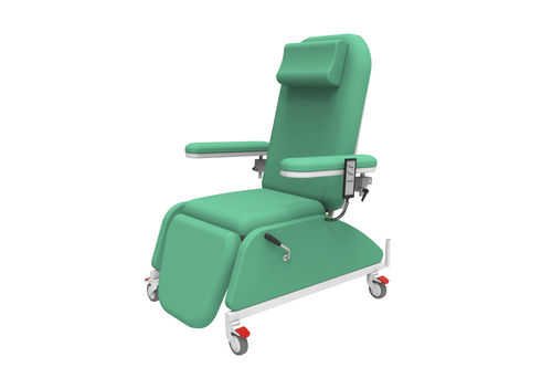 Sillón para extracción de sangre eléctrico - PY-YD-810 - Nanning Passion Medical Equipment - de 3 secciones / con ruedas / Trendelenburg