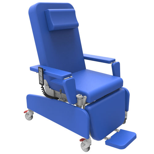Sillón para extracción de sangre eléctrico - PY-YD-810 - Nanning Passion Medical Equipment - de 3 secciones / con ruedas / Trendelenburg