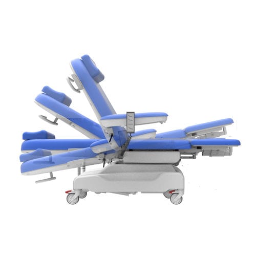 Sillón para extracción de sangre eléctrico - PY-YD-310 - Nanning Passion Medical Equipment - de 3 secciones / con ruedas / de altura variable