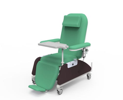 Sillón para extracción de sangre eléctrico - PY-YD-810(upgraded) - Nanning Passion Medical Equipment - de 3 secciones / con reposapiernas / con reposapiés