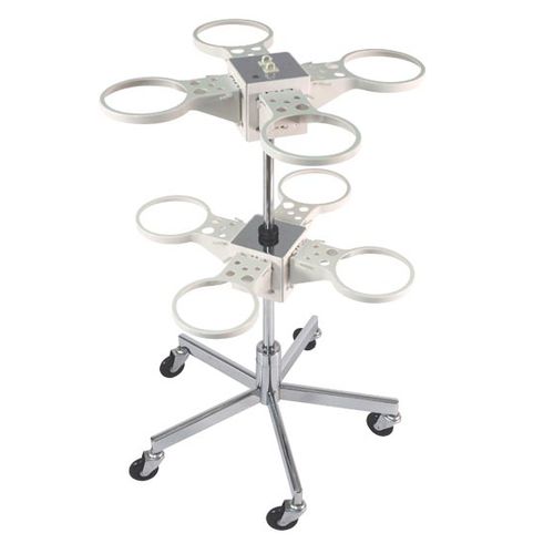 Soporte para recipiente de aspiración con ruedas - 538010 - BEMIS Health Care - 4 frascos
