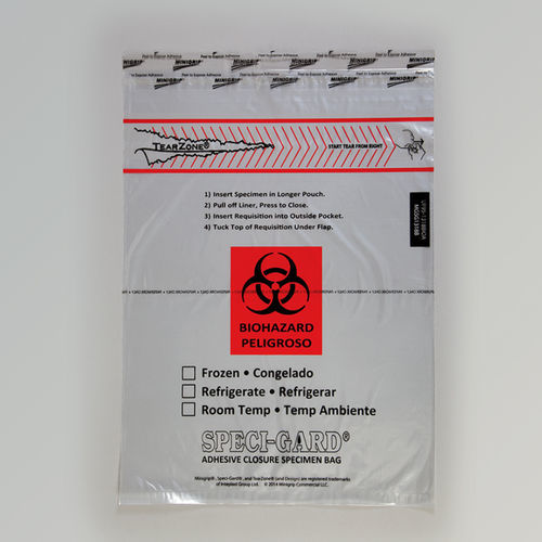 Bolsa de envasado para productos peligrosos - 18729 - Health Care Logistics - para productos biológicos