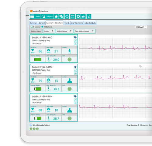 Software médico - Equivital - clínico / análisis de datos / de monitorización