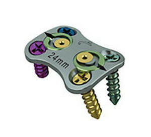 Placa de artrodesis cervical - C-PLATE® - LDR Medical - bloqueada / metálica / 1 nivel