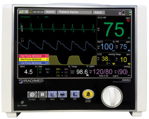 Monitor de paciente para IRM - 3880  - IRADIMED CORPORATION - portátil / compacto / de noche