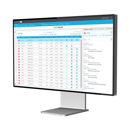 Software visualizador - Flight Tracker™ - AirStrip Technologies - de alarma / médico / clínico