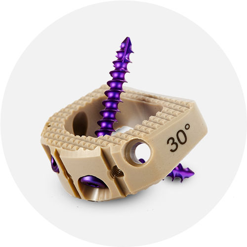 Caja intersomática lumbar - E.CROSS-A - EUROS - vía anterior / vía oblicua / de PEEK