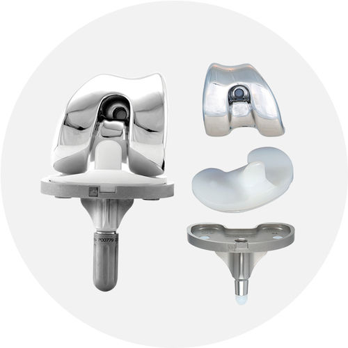 Prótesis de rodilla tricompartimental - EUROP POSTERO (ps) - EUROS - de platillo fijo