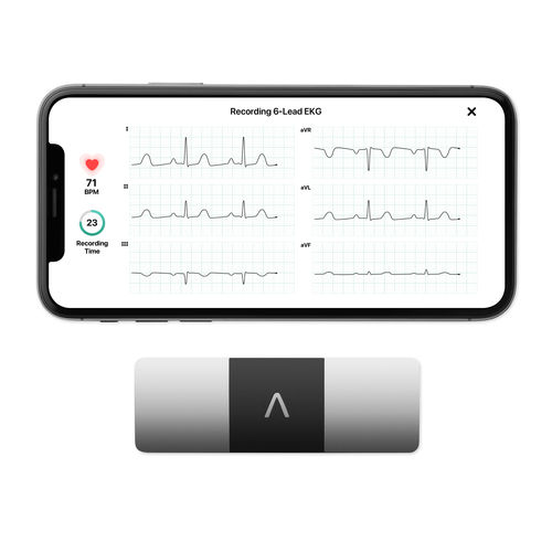 Monitor de paciente de mano - KardiaMobile® 6L - AliveCor - ECG / para asistencia domiciliaria / para exterior