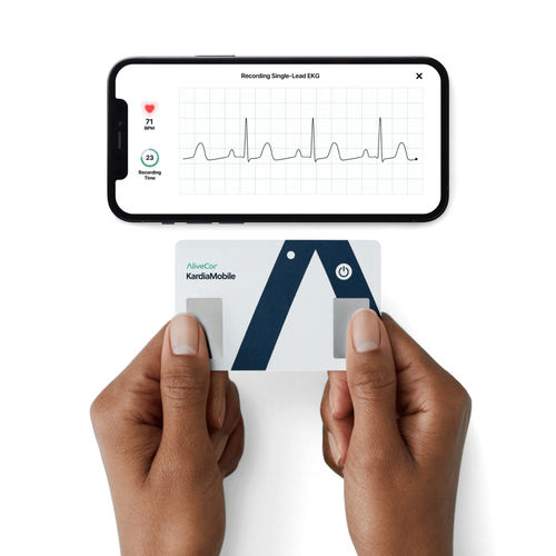 Monitor de paciente de mano - KardiaMobile® Card - AliveCor - ECG / para asistencia domiciliaria / para exterior
