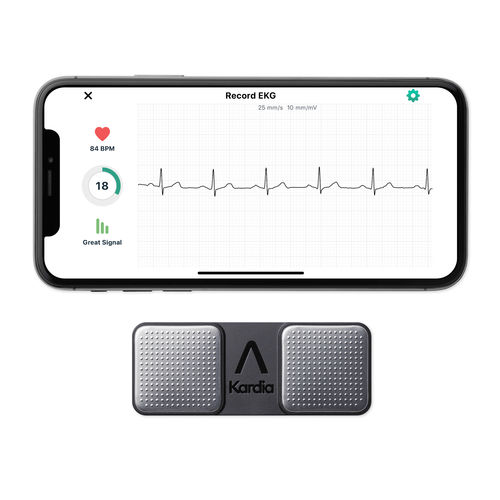 Monitor de paciente de mano - KardiaMobile® - AliveCor - ECG / de frecuencia cardíaca / para asistencia domiciliaria
