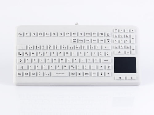 Teclado médico con teclas digitales - InduProof® Advanced - GETT Gerätetechnik - con alfombrilla táctil / internacional / con puntero