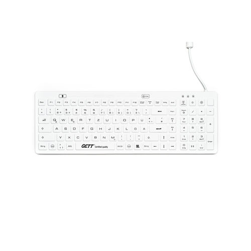 Teclado médico con teclas digitales - CLEANTYPE® MEDICAL - GETT Gerätetechnik - de silicona / desinfectable / de higiene
