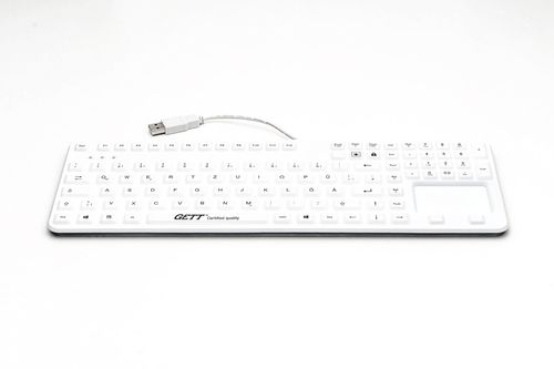 Teclado médico con teclas digitales - Cleantype® Prime Panel+ - GETT Gerätetechnik - con alfombrilla táctil / con puntero / internacional