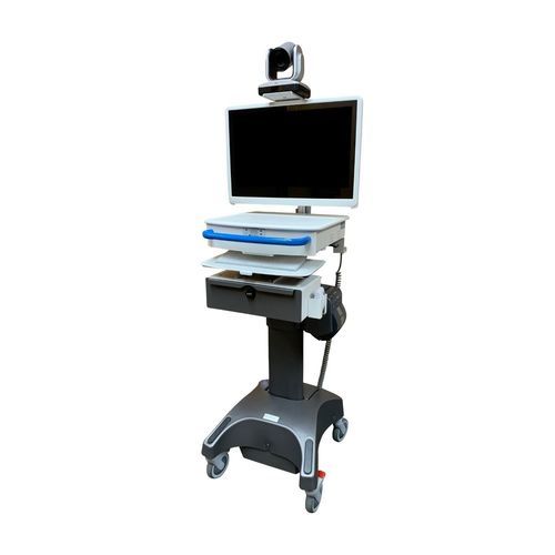 Carro de telemedicina de altura variable - DCT-TC6  - Lund Industries - con cajón