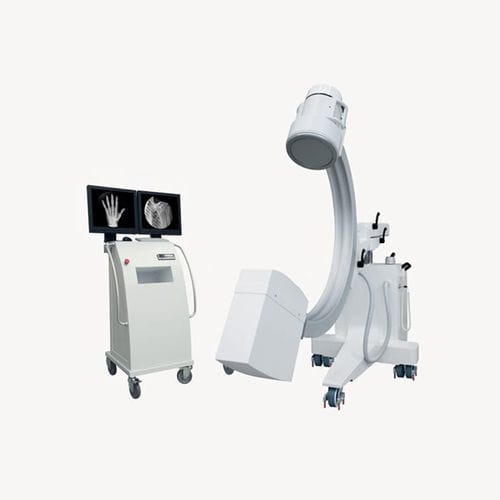Arco quirúrgico móvil - IDETEC MEDICAL IMAGING - con sensor plano / con columna de vídeo / con arco de diámetro pequeño