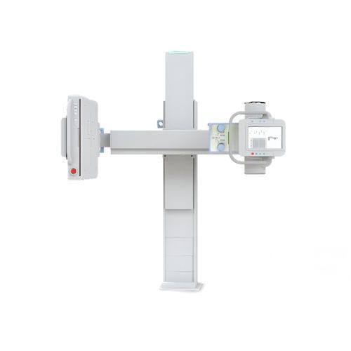 Sistema de radiografía digital - ALIZÉ BRS - IDETEC MEDICAL IMAGING - para radiografía polivalente / sin mesa / con brazo portatubos pivotante