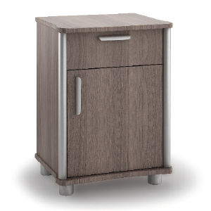 Mesa de cabecera con ruedas - COMCHEVETFRIGO - AHF - ATELIERS DU HAUT FOREZ - con compartimento refrigerador