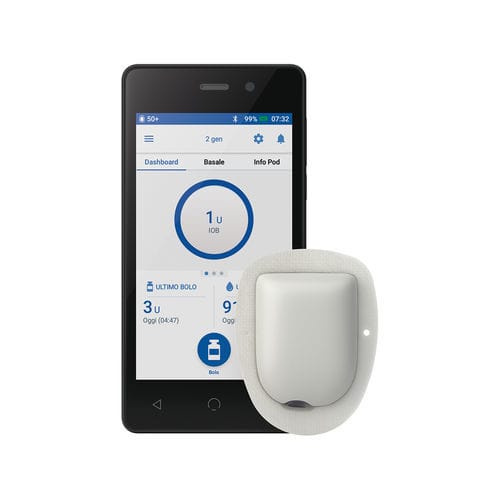 Bomba de insulina inalámbrica - Omnipod DASH® - Insulet - estanca al agua / para smartphone