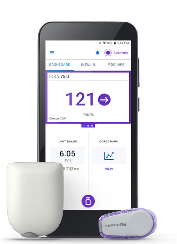 Bomba de insulina inalámbrica - Omnipod® 5 - Insulet - estanca al agua / para smartphone