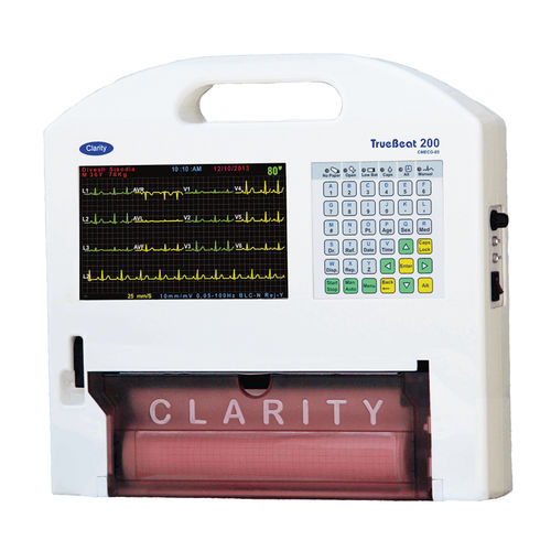 Electrocardiógrafo para diagnóstico en reposo - TrueBeat 200 - Clarity Medical - 4 canales / 12 canales / 3 canales
