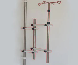 Portasueros de pared - Koncare medical Technologie - 4 ganchos / de acero inoxidable
