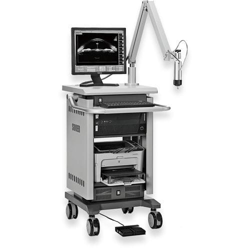 Ecógrafo con soporte - SW-3200L - Tianjin Suowei Electronic Technology - para exploración oftálmica / blanco y negro