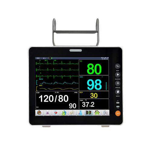 Monitor de paciente de mesa - JR2000B - SHANXI JERRY MEDICAL - ECG / TEMP / de frecuencia cardíaca