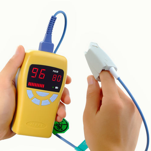 Pulsioxímetro portátil de mano - JERRY-II(AA) - SHANXI JERRY MEDICAL - compacto / médico / alimentado por batería