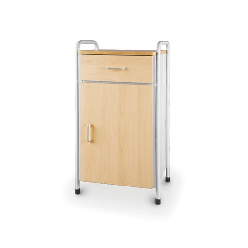 Mesa de cabecera con armario - 10.ME.1805 - JMS Healthcare Furniture - con cajones