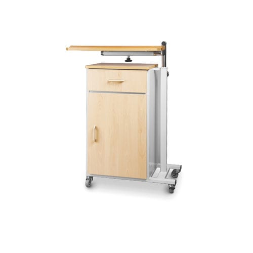 Mesa de cabecera con ruedas - 10.ME.1820 - JMS Healthcare Furniture - con armario / con cajones / con bandeja de cama integrada