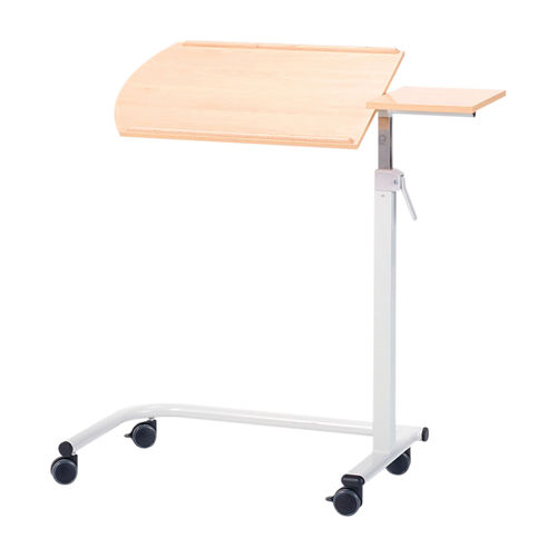 Mesa de cama de altura regulable - 10.ME.1828 - JMS Healthcare Furniture - con ruedas / reclinable / con accionamiento manual