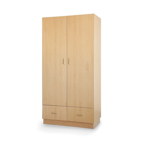 Armario para habitación de pacientes - 10.AR.1150 - JMS Healthcare Furniture - con puerta / con cajón / beis