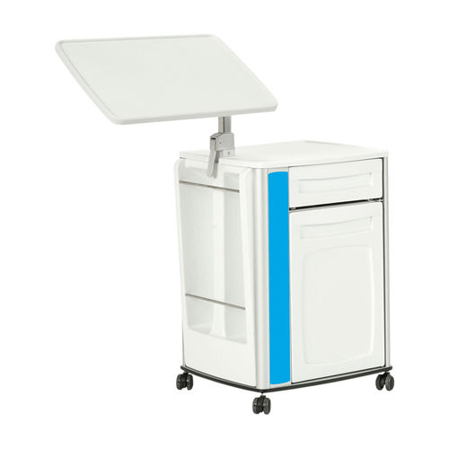 Mesa de cabecera con ruedas - 10.ME.1822 - JMS Healthcare Furniture - con bandeja de cama integrada