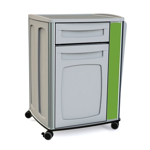 Mesa de cabecera con ruedas - 10.ME.1821 - JMS Healthcare Furniture - con cajones