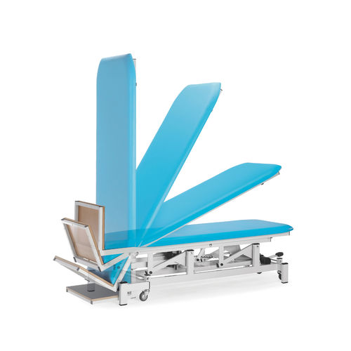 Mesa de verticalización 1 sección - 10.FI.5040 - JMS Healthcare Furniture - de altura regulable / con ruedas