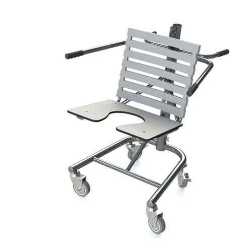 Silla de ducha con reposabrazos - 10.CD.1300 - JMS Healthcare Furniture - con ruedas / con apertura higiénica / con respaldo