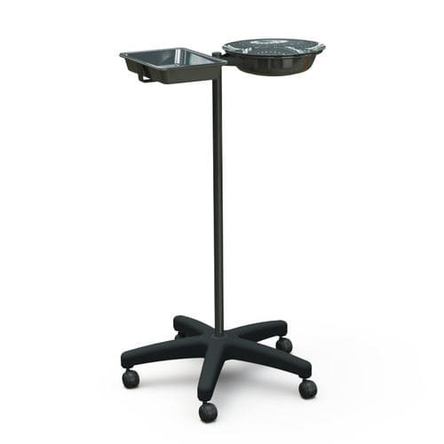Portacuencos con dos recipientes - 10.AD.1453 - JMS Healthcare Furniture - con ruedas / de acero inoxidable